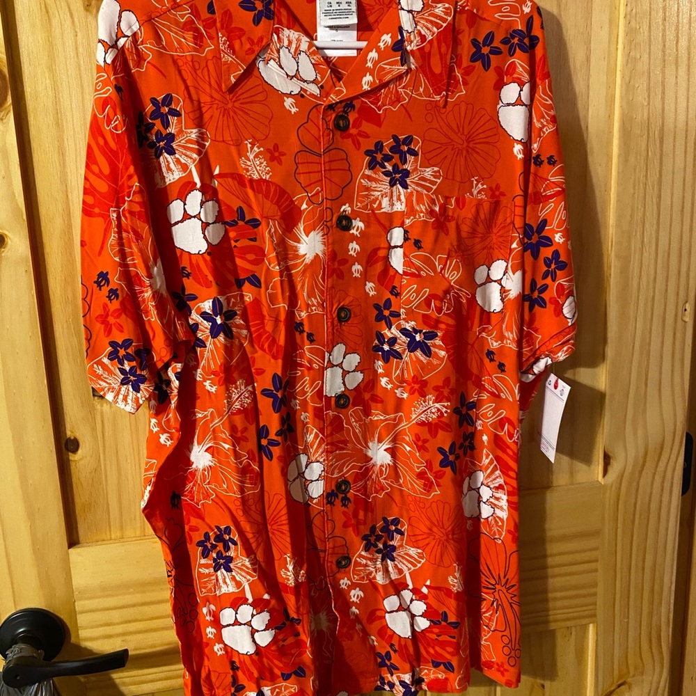 Champion Clemson Tigers Floral Hawaiian Shirt